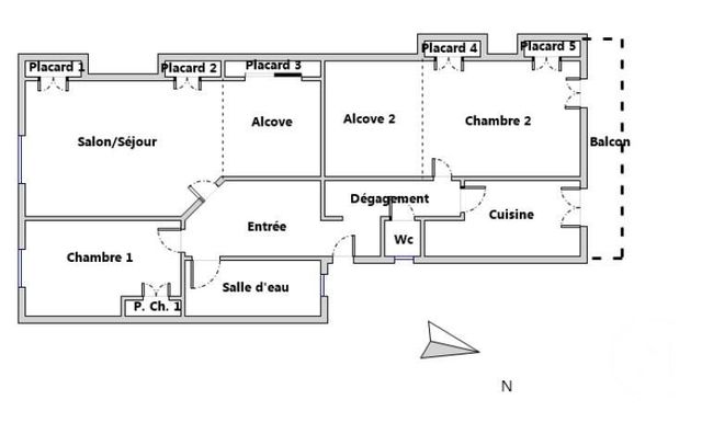 Appartement F3 à vendre - 3 pièces - 77,03 m2 - Lyon - 69005 - RHONE-ALPES